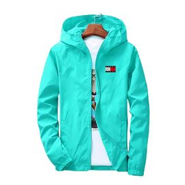 Men's outdoor casual hooded jacket男纯色户外休闲薄款连帽外套