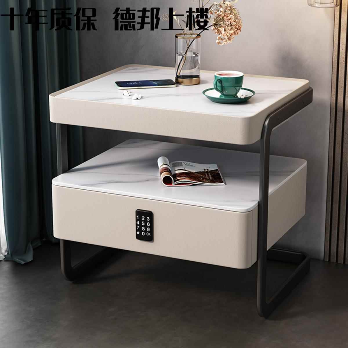 韵美达新款床头柜个性创意时尚轻奢高级感极简简约家用玻璃卧室床边柜子