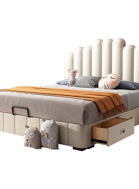 TYC03热卖儿童床女孩女童公主床轻奢现代简约单人小O床1.2米实木