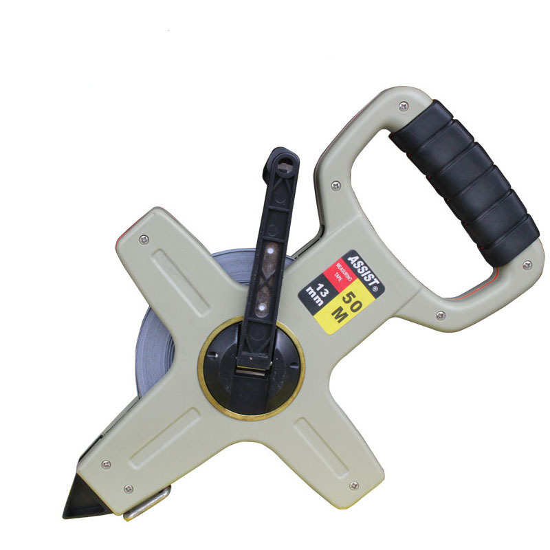 宏迪30米 50米手摇插地尺 长卷尺 钢卷尺 工程场地测量尺子