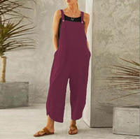Womens Casual Cotton Adjustable Summer Bib Overalls thumbnail 8