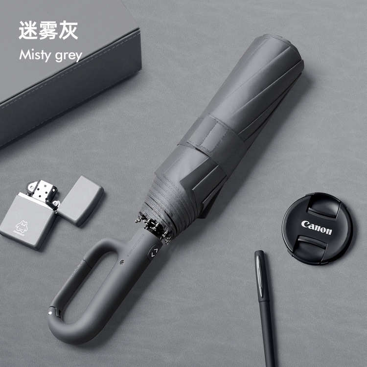 环扣10骨全自动折叠晴雨两用大号容量抗风双人车载遮阳防晒伞