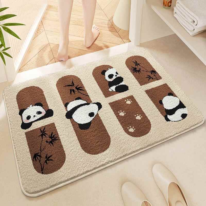 卡通浴室仿羊绒地垫家用卫生间厕所门口防滑耐脏垫加厚吸水地毯