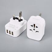 英规带3USB转换插头电源转换器插座英国新加坡马来西亚迪拜港澳