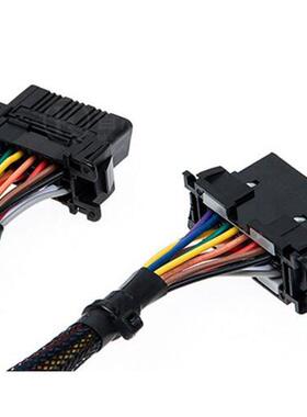 汽车原装线OBD2一分二转换接口一拖二延长线行车电脑车厂连接插头