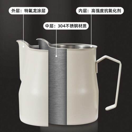 304不锈钢拉花杯咖啡打奶杯不锈钢打奶器刻度拉花缸