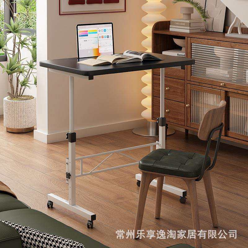 床边桌站立电脑桌写字办公可移动升降带轮边桌子跑步机前骑行桌子