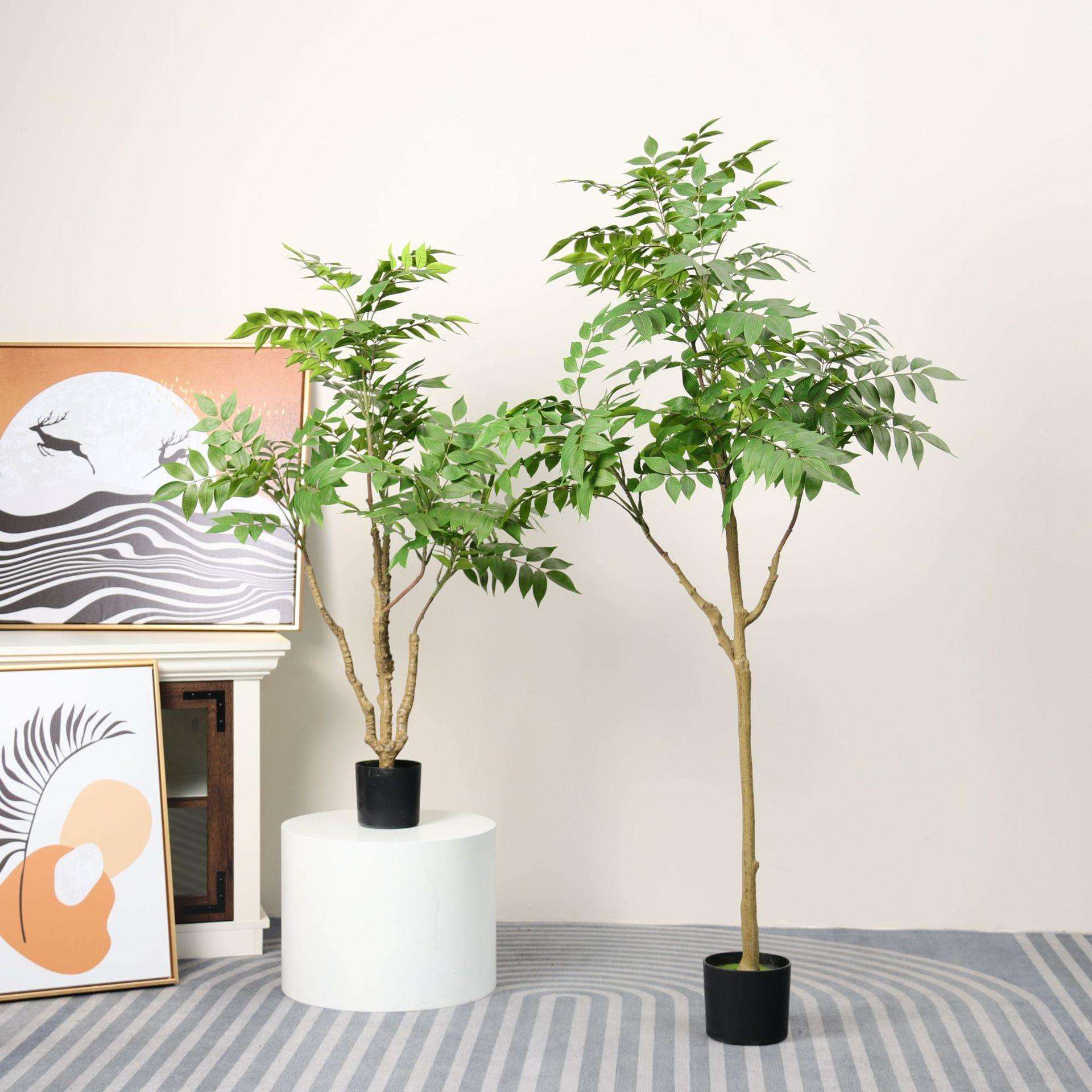 仿真绿植漆木树椿树落地仿真盆栽室内摆件高端仿生植物造景装饰