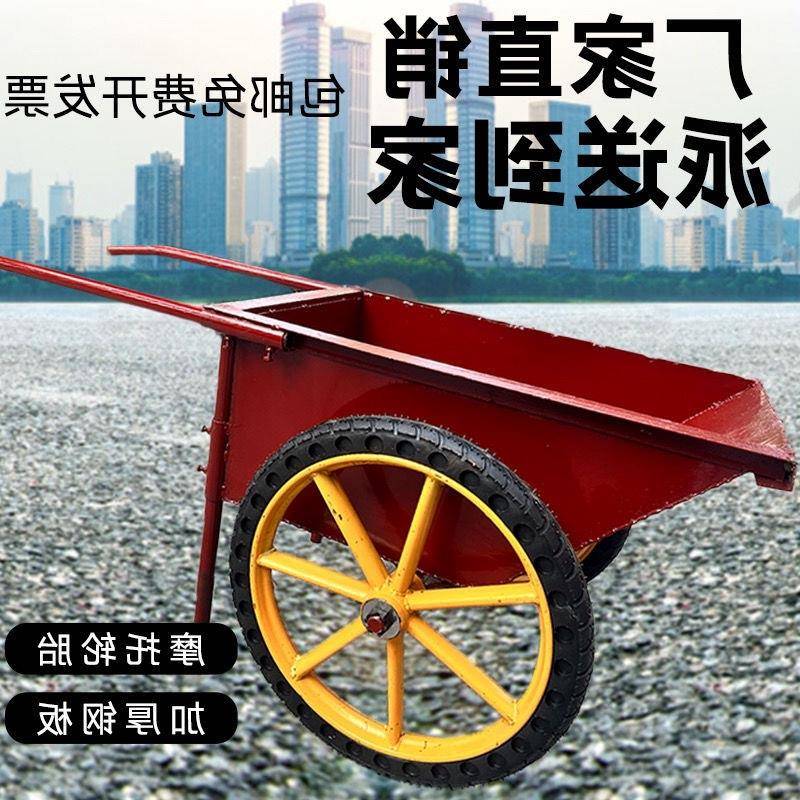 斗车加厚工程劳动车手推车灰翻斗车工地人力建筑车家用垃圾搬运车