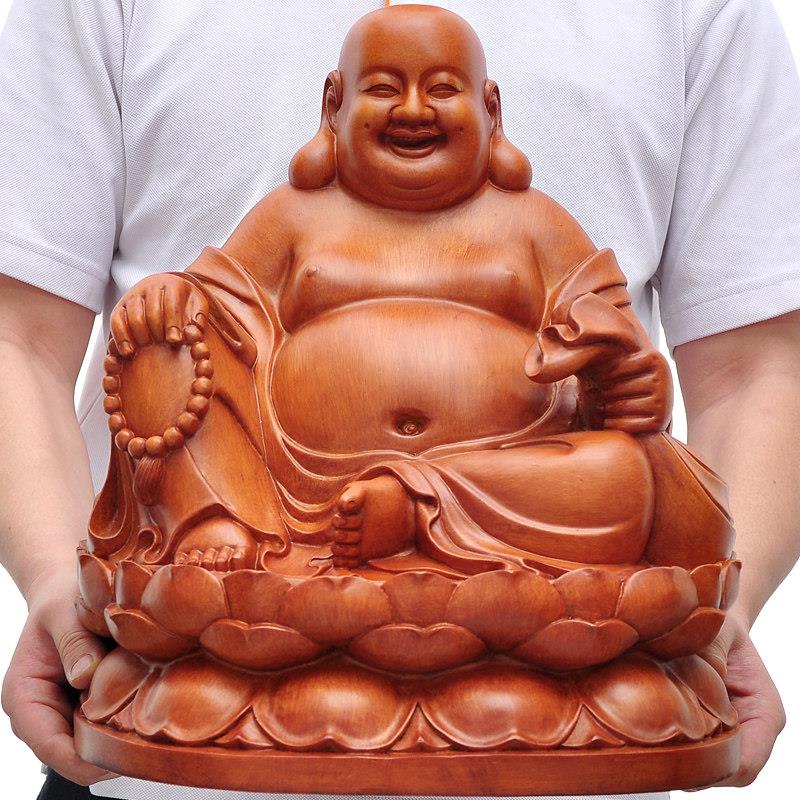 弥勒佛摆件招财佛像笑佛大肚佛居家家用客厅工艺装饰品