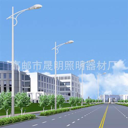 街灯 8米双臂 高低 80 60W LED路灯 道路 广场 工厂中 高杆