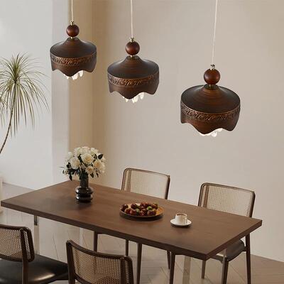 中古风铁艺极简单吊小灯餐厅卧室过道专用灯具精装复古小吊灯灯饰