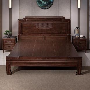 紫金檀木全实木床榫卯结构1.8m现代简约主卧家用高端原木双人大床