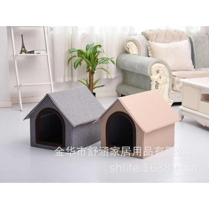 专用厂家房子宠物通用直供款爆猫窝别墅可折叠窝四季宠物