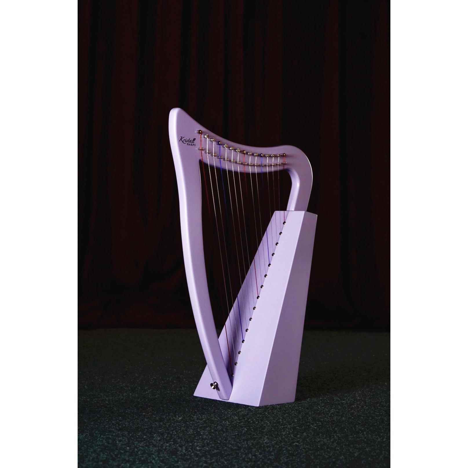 新款台湾Kristall15弦竖兰琴普及爱尔凯尔特器竖琴业专乐,小杏仁