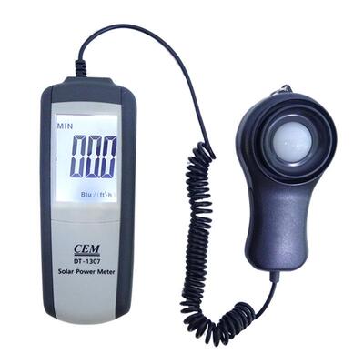 CEM华盛昌太阳能光强度计DT-1307紫外辐照度计功率表390-760nm