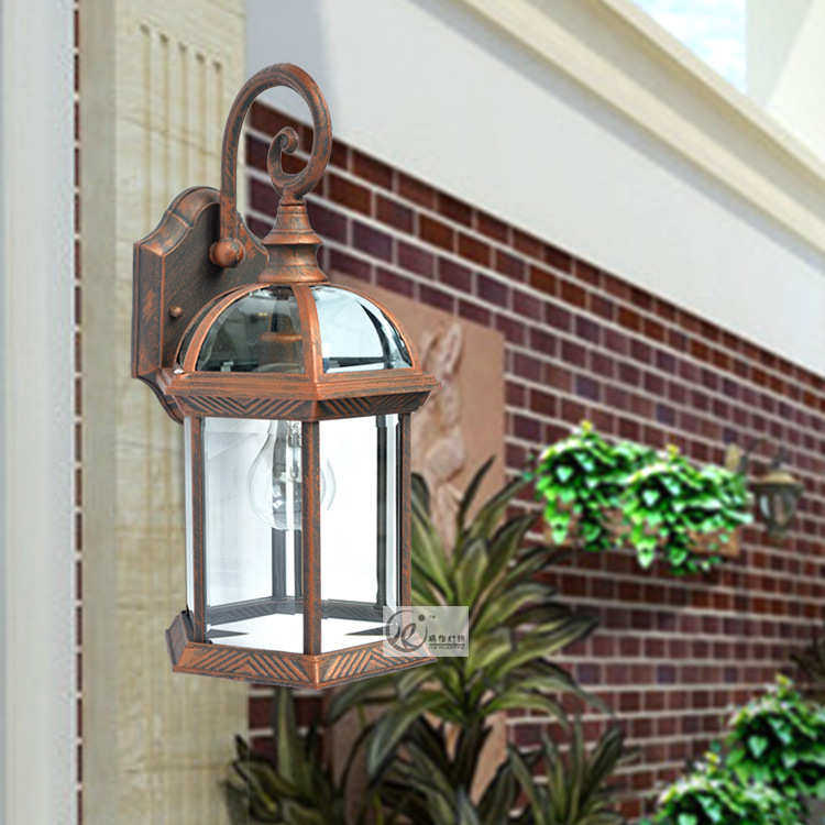 铝制LED防雨水户外壁灯仿古室外防雨庭院灯欧式复古阳台过道灯具
