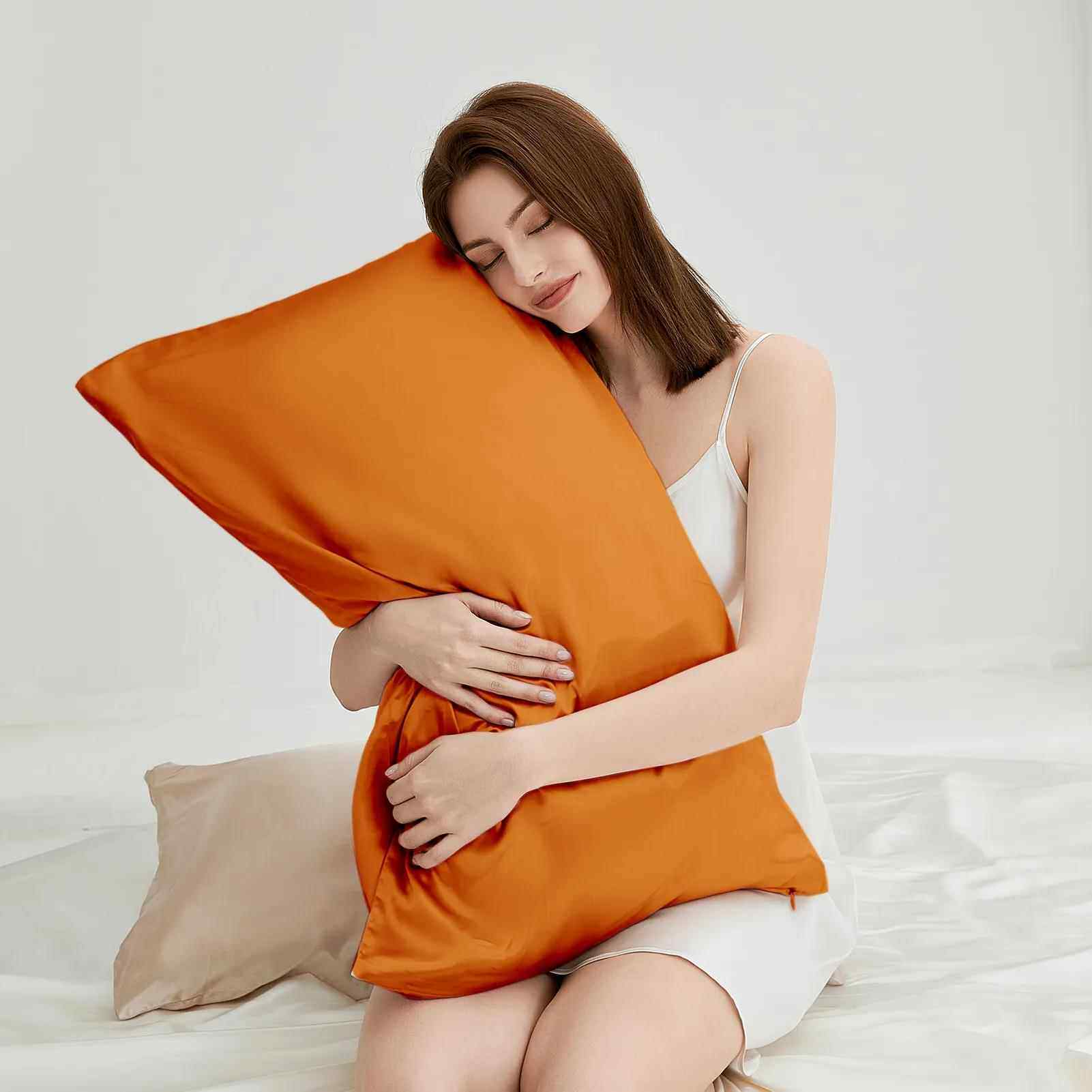 床上用品双面真丝枕套100桑蚕丝22姆米拉链款丝绸枕头套专用