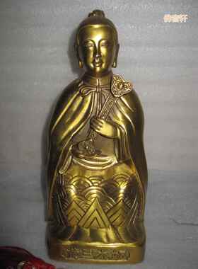正品黄三太爷黄三神太奶黄霸天铜佛像古典人物桌面艺术摆件工包艺