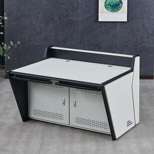 直销指挥中心控制台监控室电脑操作台弧形科技感调度工作台集控台