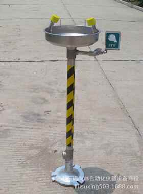 STG立式洗眼器STG-P/N802002-E2B2 304不锈钢落地紧急洗眼器
