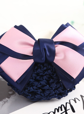 头花女职业护士发网空姐盘头发工作盘发头饰银行发饰网兜发套高端