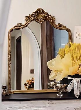 欧式KX-60905复古梳美镜壁挂壁炉法式妆挂墙式雕花装饰卫生间浴镜