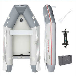 bestway充气船漂流船橡皮艇双人独木舟钓鱼冲锋舟户外加大钓鱼船