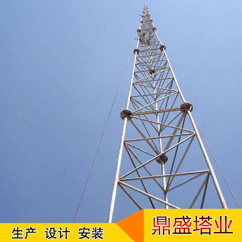GJT三柱圆钢避雷塔角钢避雷线塔生产安装钢结构单管塔式避雷针