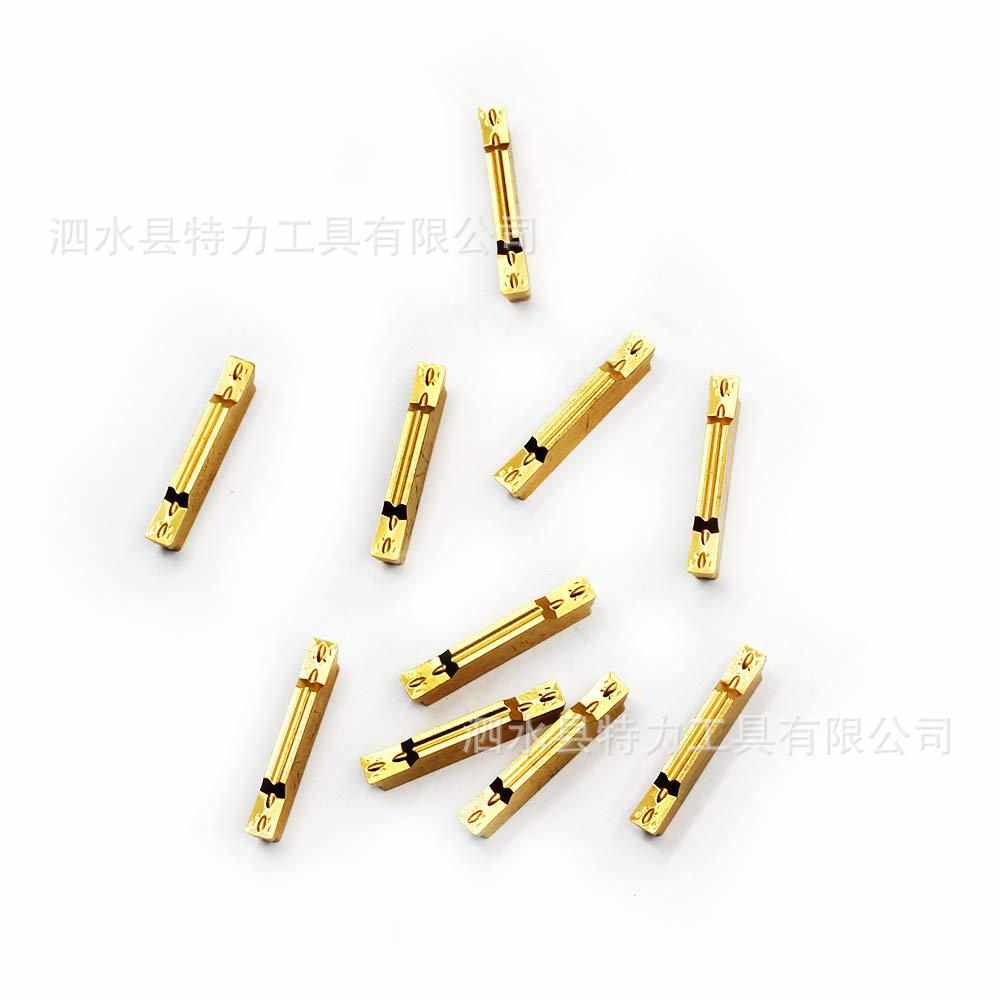 MGMN300数控刀片 10Pcs 金色硬质合金涂层刀粒 切槽刀片