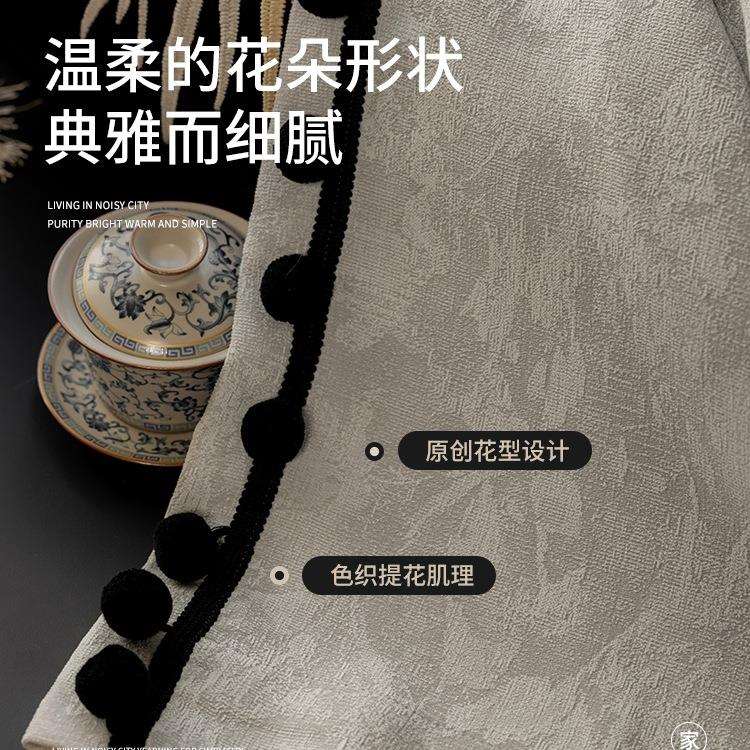 法式中古风中国雪尼尔遮光2025新款客厅唐顿庄园窗帘米