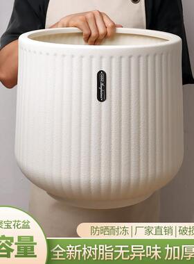 花盆花盆2026新款植卉居北欧高颜值加厚树脂花盆大号客厅阳台大口