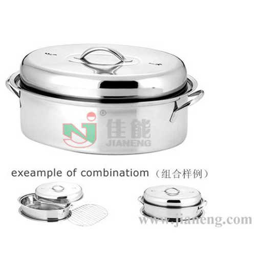 加厚不锈钢蒸锅火鸡锅 家用餐厅带盖蒸鱼煲汤火锅锅厨具 礼品锅
