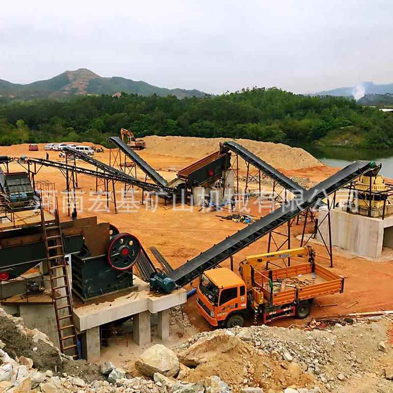时产50-200吨石灰石破碎生产线建筑垃圾铁矿石煤矸石破碎生产线