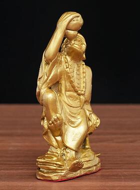 铸铜小型人物成语铁杵磨成针室内展厅雕塑景观民俗古街艺术摆件