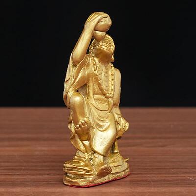 铸铜小型人物成语铁杵磨成针室内展厅雕塑景观民俗古街艺术摆件