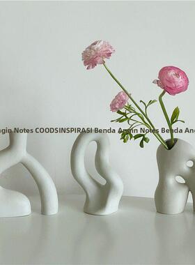 风物 抽象艺术摆件花瓶 雕塑素坯陶瓷工作室咖啡馆服装店软装陈列