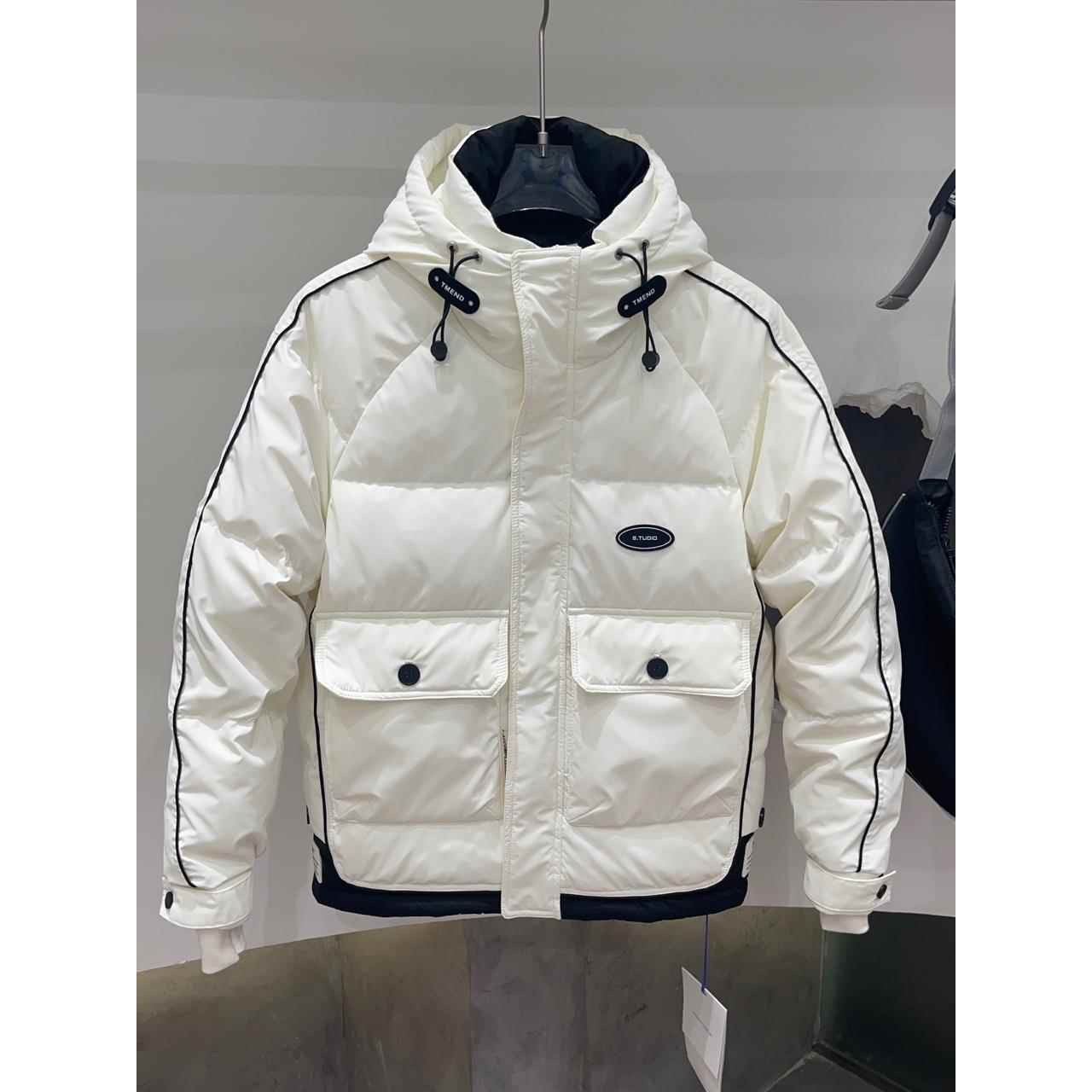 男士冬款连帽羽绒服加厚短款免洗亮面外套青年流行冬季休闲外穿男