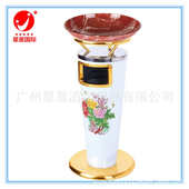 创意圆形垃圾桶供应 时尚 搪瓷宝鼎烟灰桶 不锈钢烤漆宝鼎烟灰桶