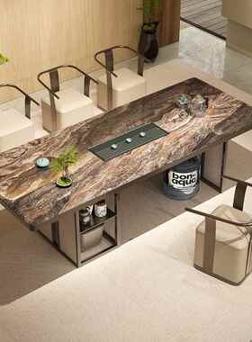 岩板茶桌椅组合烧嵌水壶一台入茶KDC式025新款茶具一整套2泡台