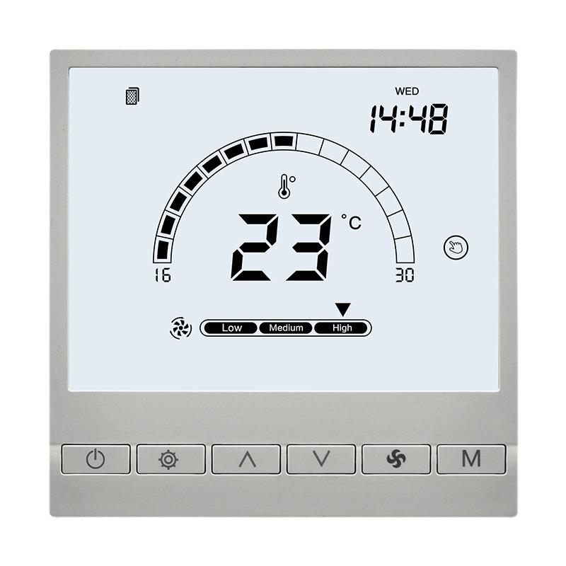 高品质 低价格走量款86盒新风面板 液晶大屏交流三速 旁通 定时