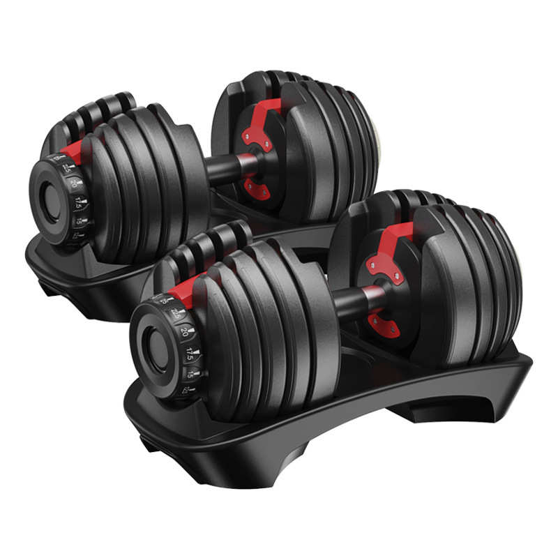 橡胶可调纯钢健身家用哑铃快速节男士哑铃锻炼大套装组合器材重量