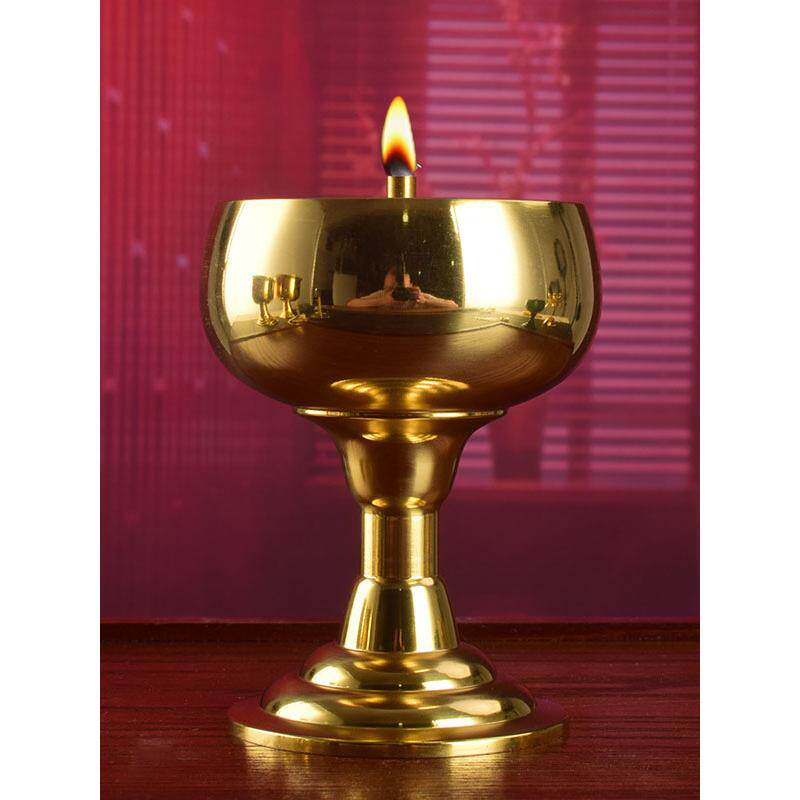 供佛铜油灯佛灯长明贡灯烛台铜碗油灯佛前家用铜杯油灯高脚油灯