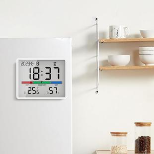 冰箱贴磁吸时钟桌面电子温湿度计闹钟母婴家用电子壁挂时钟厨房钟