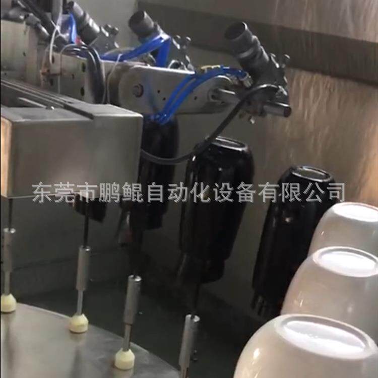 惠州陶瓷瓶三轴联动转盘喷漆设备 陶瓷杯自动喷涂机 喷釉设备厂家