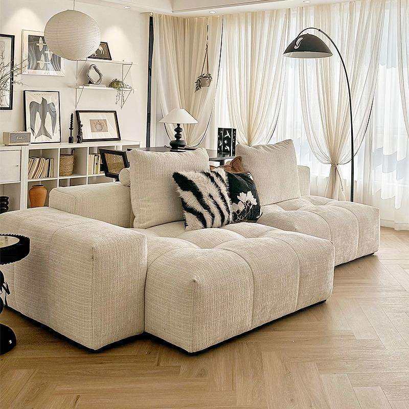 模块双面组合布艺像素沙发大坐深户型实木极简约现代大扶手豆腐块