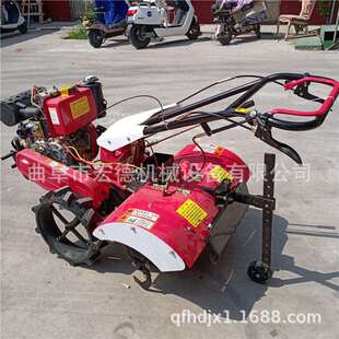 自走式四驱微耕机 180水冷柴油电启动大棚松土机 开荒茶园开沟机