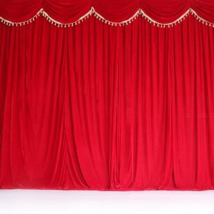 年会场地布置装饰布幔金丝绒婚礼背景布会议帷幔底幔装饰布缦