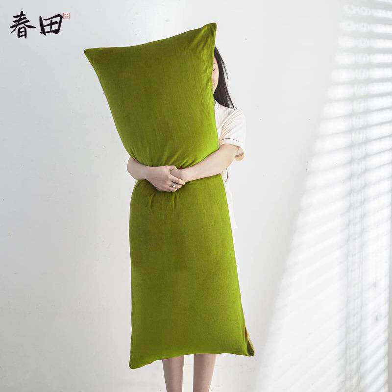 纯色长条靠枕护腰长方形沙发抱枕床上大靠背垫客厅拆洗靠头套