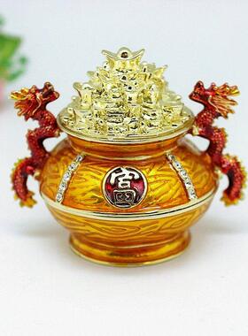 招财摆件聚宝盆珠宝盒办公室桌面摆放风水创意家居礼品店内装饰品